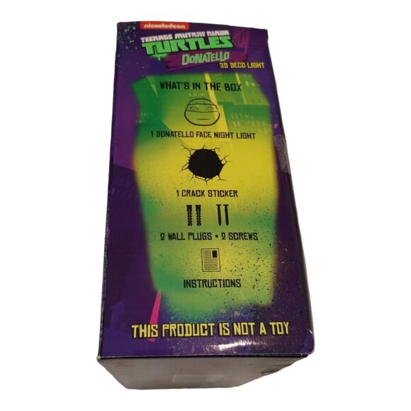 Nickelodeon Teenage Mutant Ninja Turtle Donatello 3D Deco LED Light Up Wall Mask - Picture 3 of 3